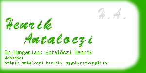 henrik antaloczi business card