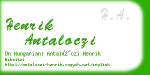 henrik antaloczi business card